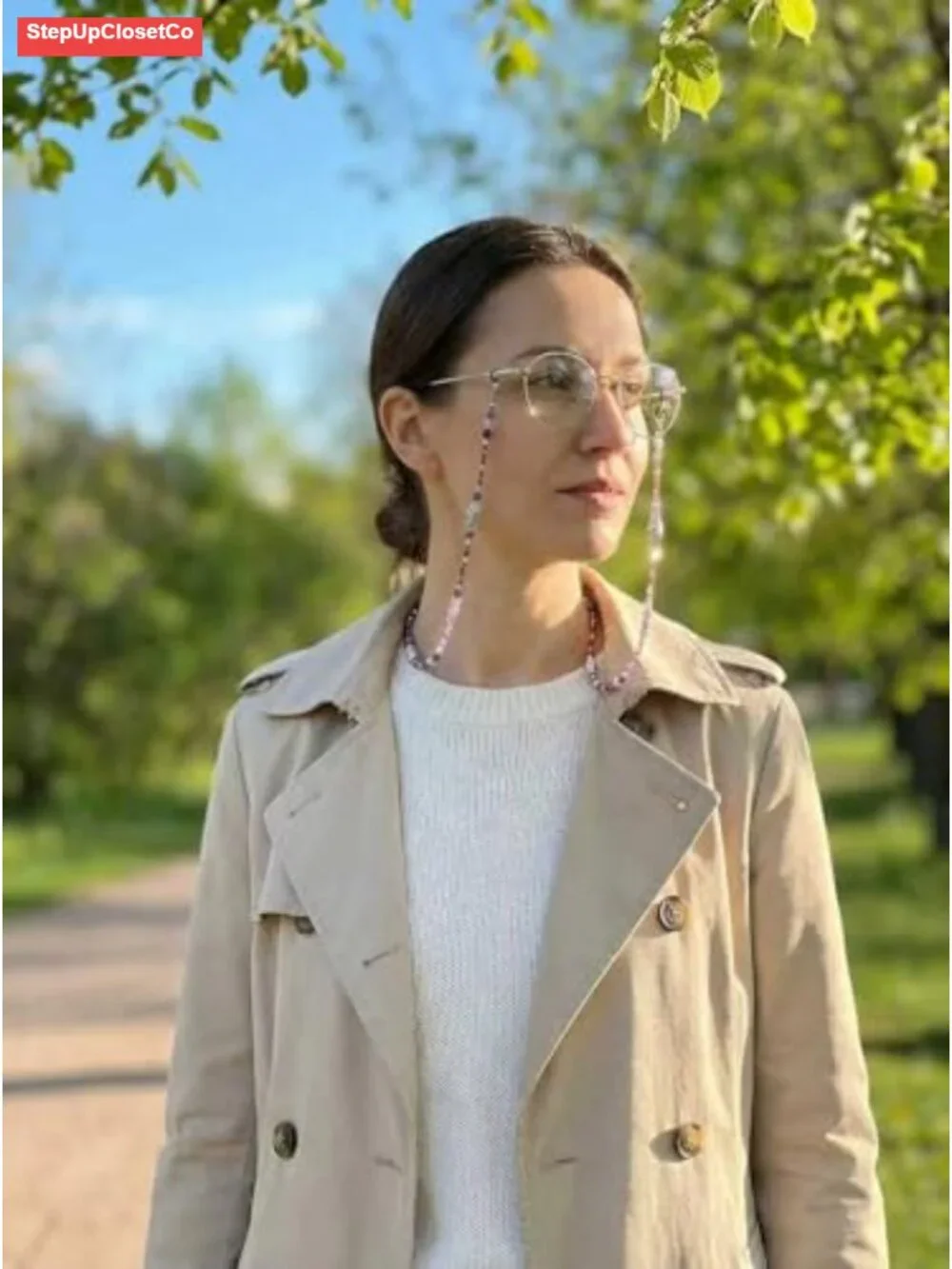 Beaded Glasses Chain for Women, Eyeglass & Sunglass Strap, 14K Gold Plated,
